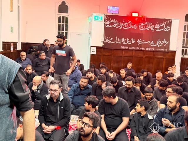 A photograph from Ashura and Shaam-e-Ghareeban at the Fatima Zahra Imamia Centre.