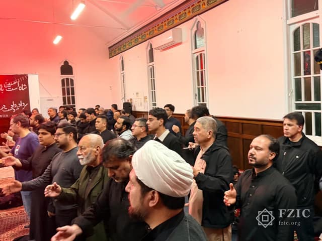 A photograph from Muharram 2026 at the Fatima Zahra Imamia Centre.