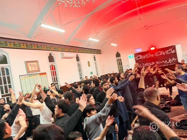 A photograph from Muharram 2026 at the Fatima Zahra Imamia Centre.