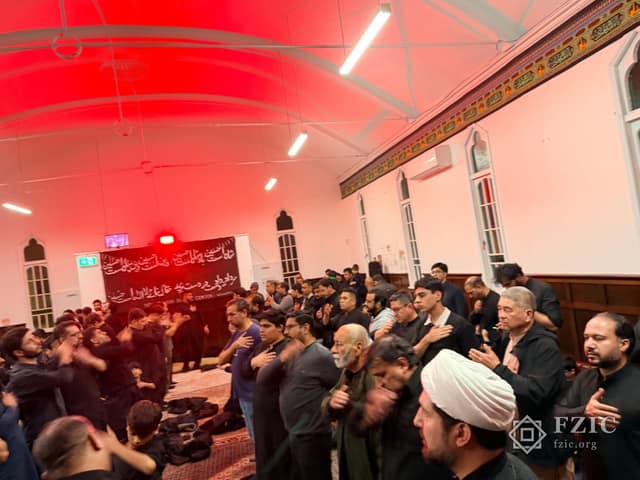 A photograph from Muharram 2026 at the Fatima Zahra Imamia Centre.