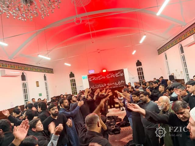 A photograph from Muharram 2026 at the Fatima Zahra Imamia Centre.