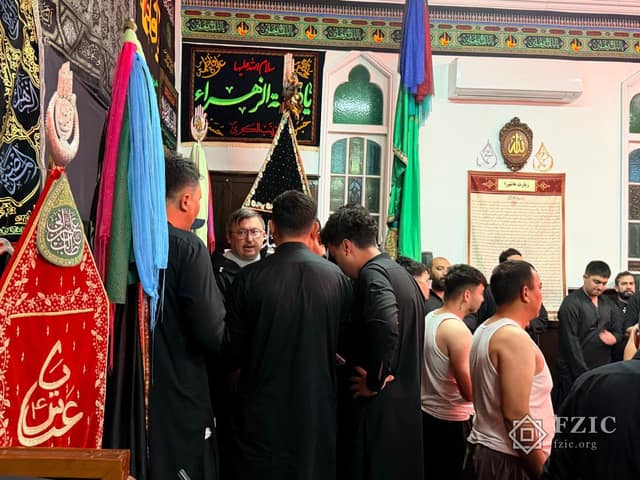 A photograph from Muharram 2026 at the Fatima Zahra Imamia Centre.