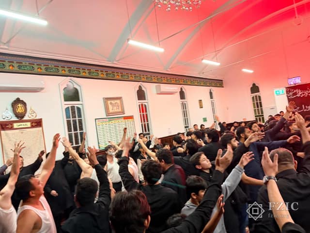 A photograph from Muharram 2026 at the Fatima Zahra Imamia Centre.