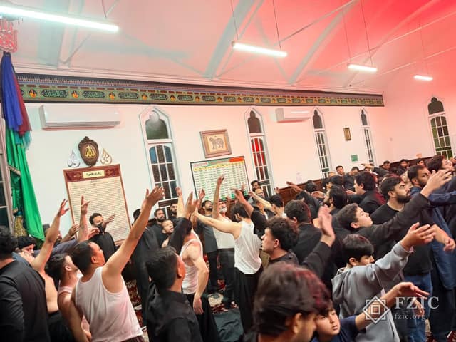 A photograph from Muharram 2026 at the Fatima Zahra Imamia Centre.