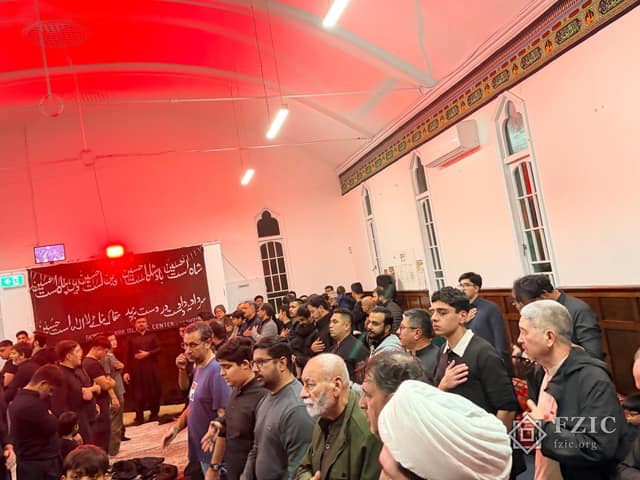 A photograph from Muharram 2026 at the Fatima Zahra Imamia Centre.