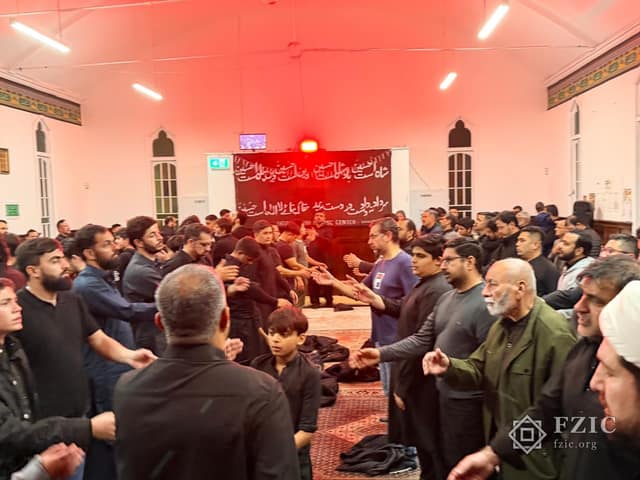 A photograph from Muharram 2026 at the Fatima Zahra Imamia Centre.
